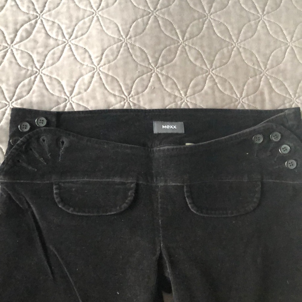 Black Corduroy boot cut low waisted